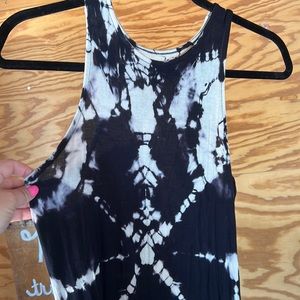 Tie dye midi bodycon dress